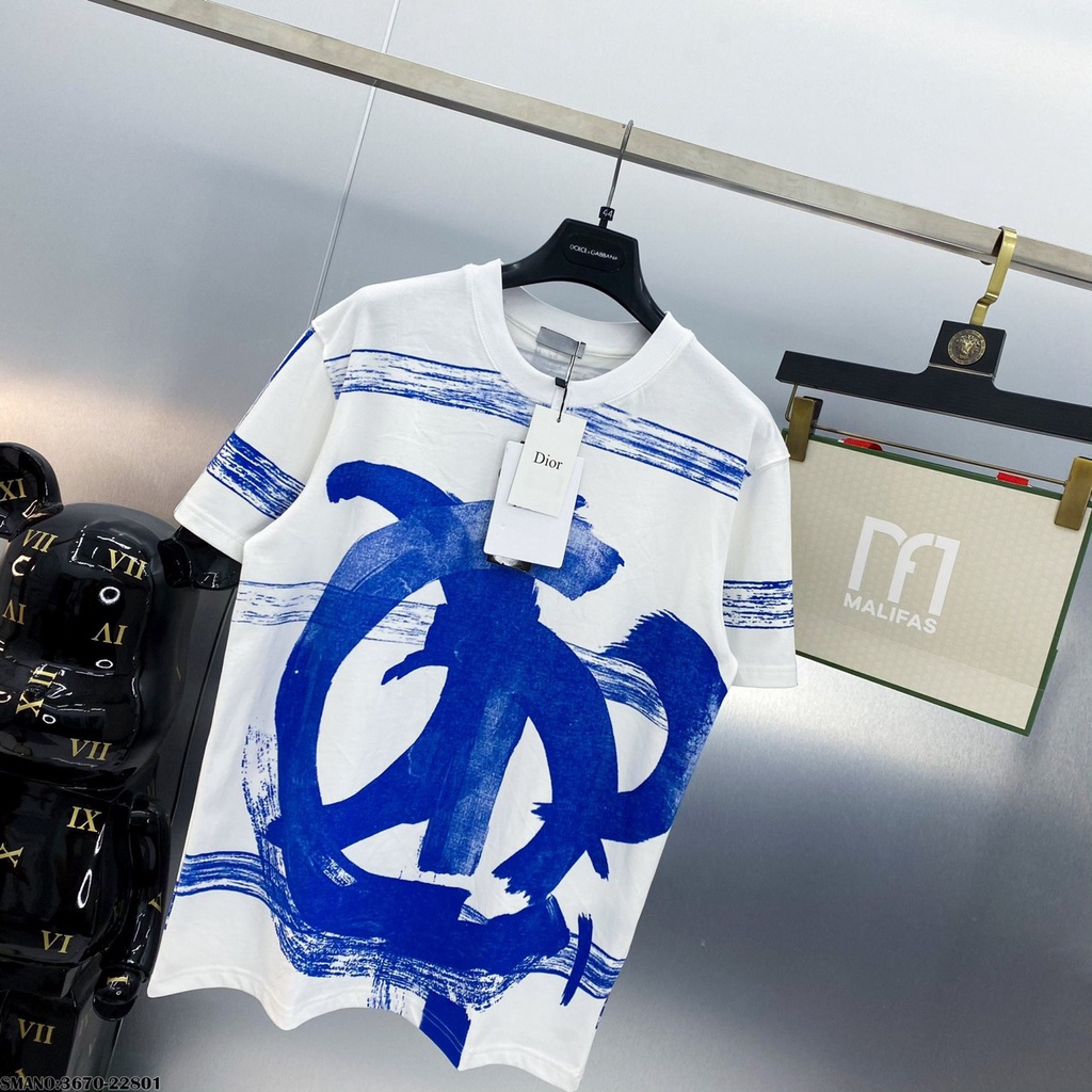 Áo Phông Nam Dio.r Họa Tiết Quét Sơn Cực Chất . Áo Thun Nam Nữ Di ô chất Cotton Mát Mịn DT STORE MENWEAR