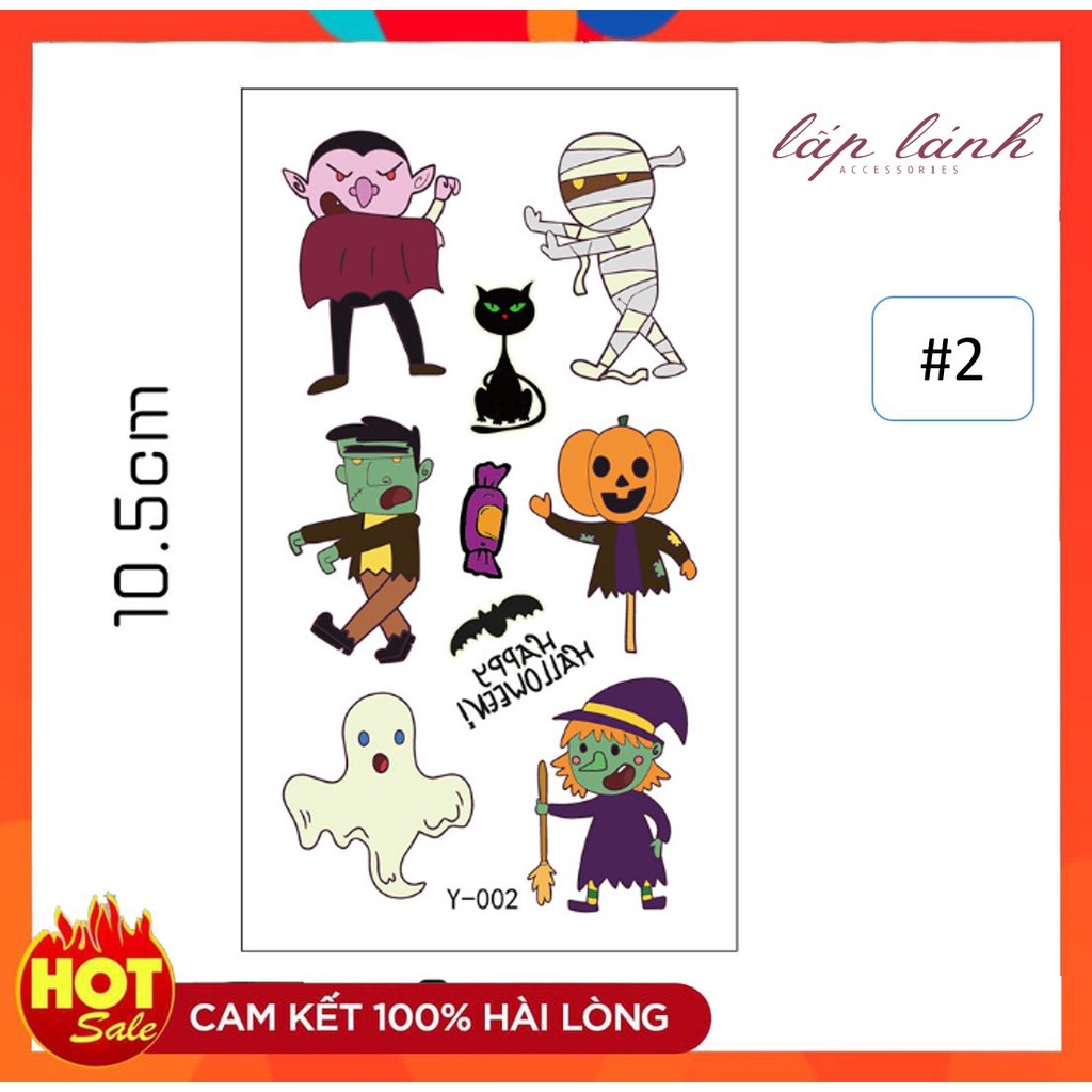 [CÓ SẴN] HÌNH XĂM DẠ QUANG PHÁT SÁNG TRONG ĐÊM PHONG CÁCH HALLOWEEN THỜI TRANG NỔI BẬT CÁ TÍNH 222HX003