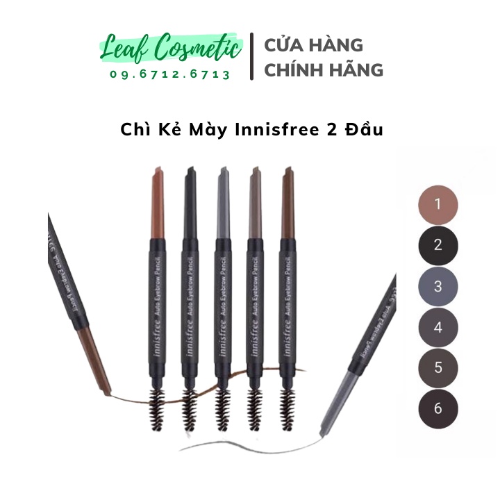 Chì Kẻ Mày 2 Đầu Innisfree Auto Eyebrow Pencil