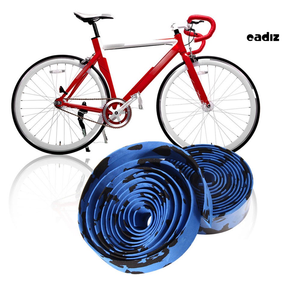 Set 2 cuộn băng quấn ghi đông xe đạp bằng cao su kèm 2 nút bịt chuyên dụng
