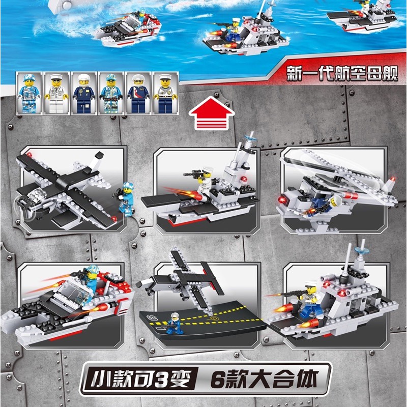 Lego con trai lắp ráp thuyền chiến đấu 632 miếng ghép- đồ chơi xếp hình