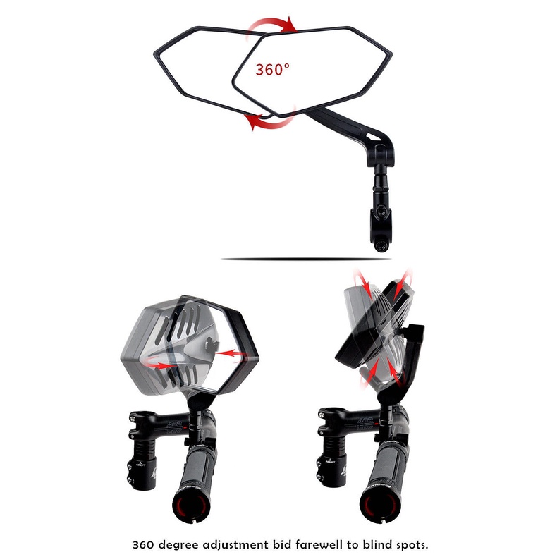 Globetrotter Gương Chiếu Hậu Xoay 360 Độ Chuyên Dùng Cho Xe Đạp°Gương Chiếu Hậu Xe Đạp Leo Núi Dễ Điều Chỉnh Chất Lượng Cao