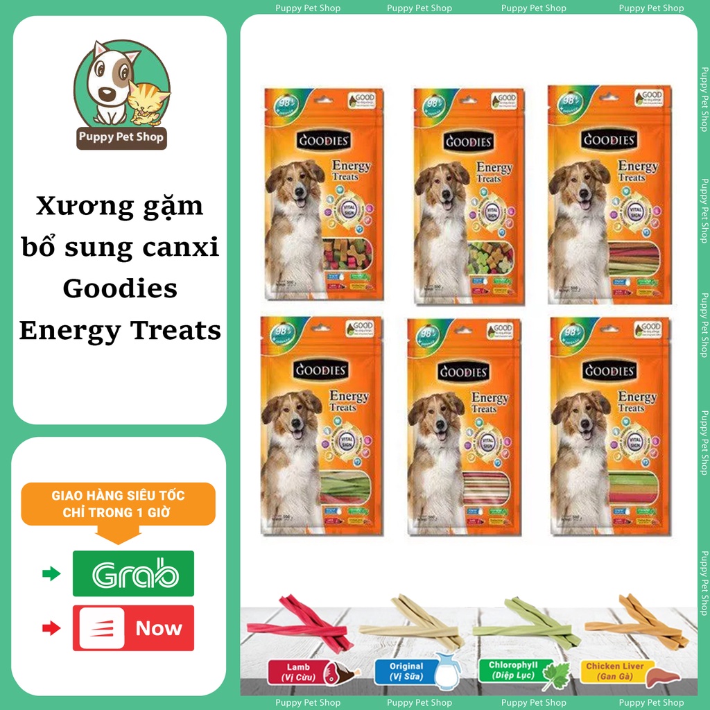 Xương gặm bổ sung canxi GOODIES ENERGY TREATS cho chó- 125g ,500g - Xuất xứ THÁI LAN