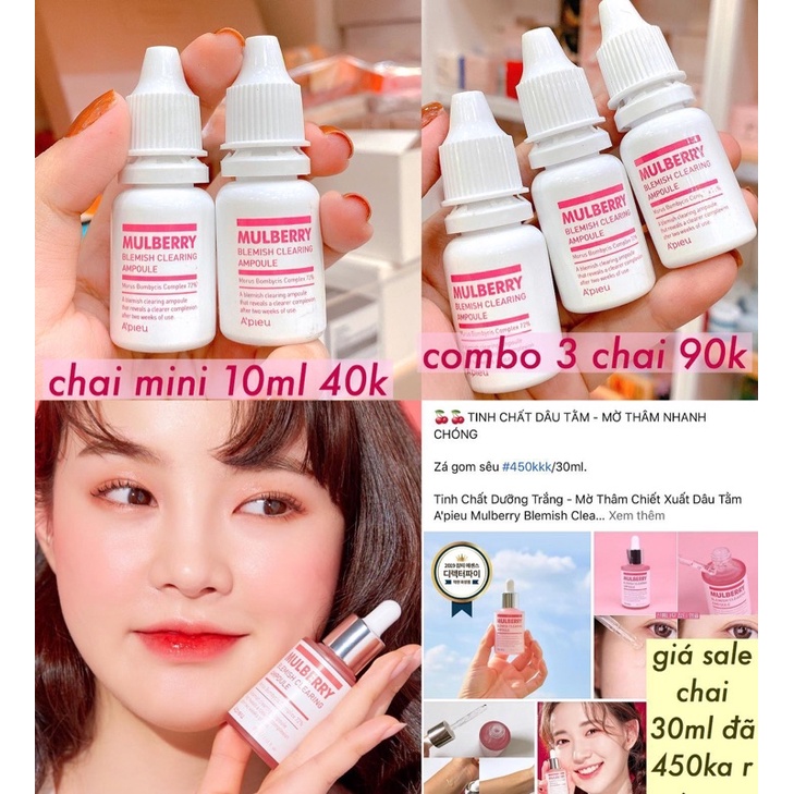 Tinh Chất Dưỡng Trắng - Mờ Thâm Chiết Xuất Dâu Tằm A'pieu Mulberry Blemish Clearing Ampoule
