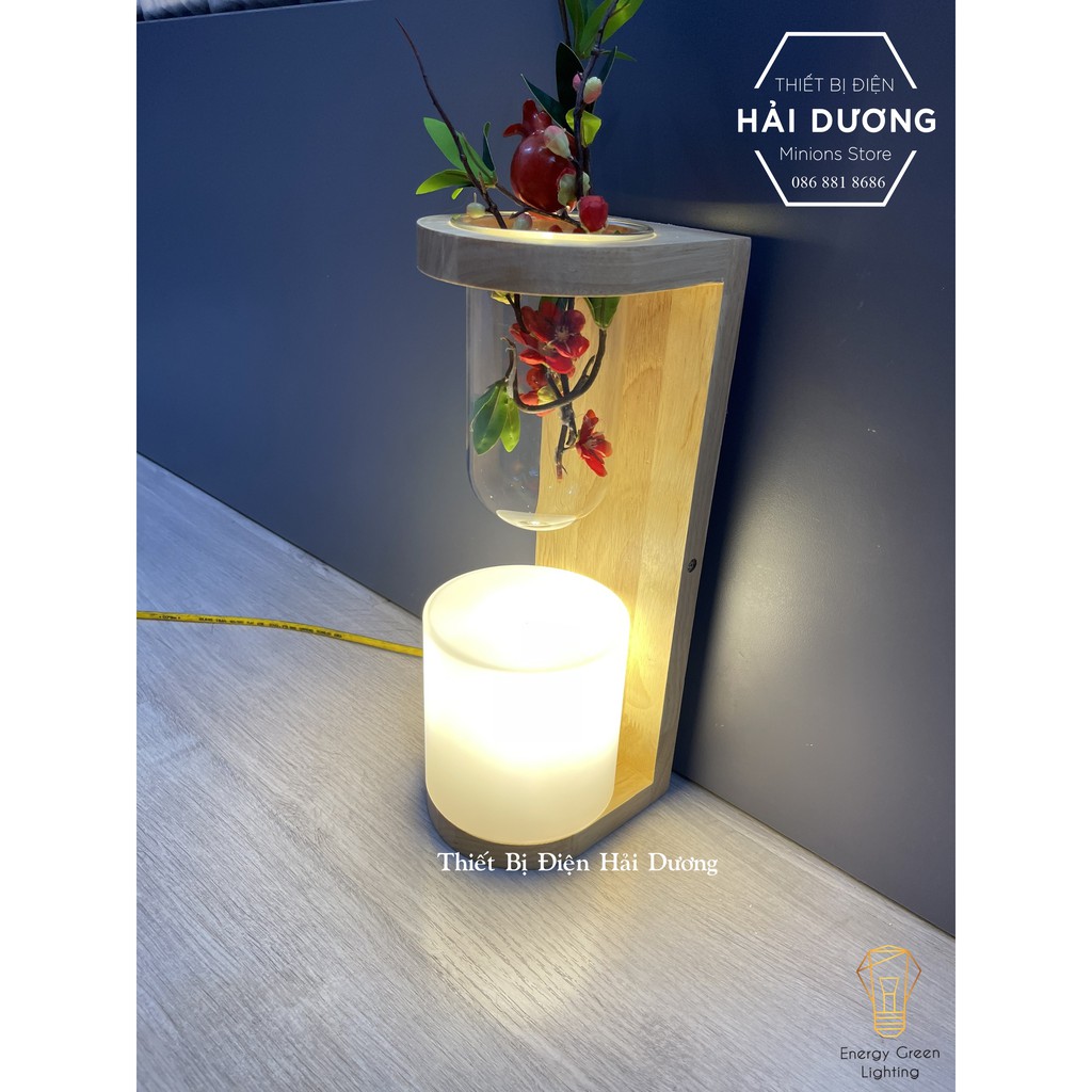 Đèn Tường Kệ Gỗ Chao Thủy Tinh Hiện Đại DT-35125 - Trang Trí Căn Phòng - Energy Green Lighting - Đã Bao Gồm Bóng LED 3W