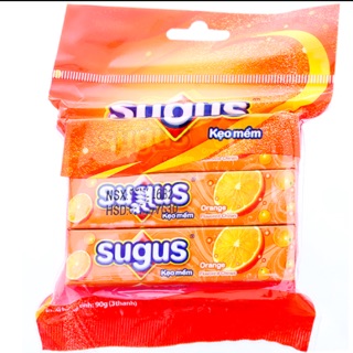 Kẹo mềm Sugus hương Cam/ hưong nho/ hưong dâu thanh 30g (gói 3 thanh)