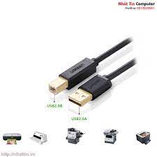 Cáp Máy In USB 2.0 Dài 1.5M UGREEN 10350 - Dây USB Máy In - Hàng Chính Hãng