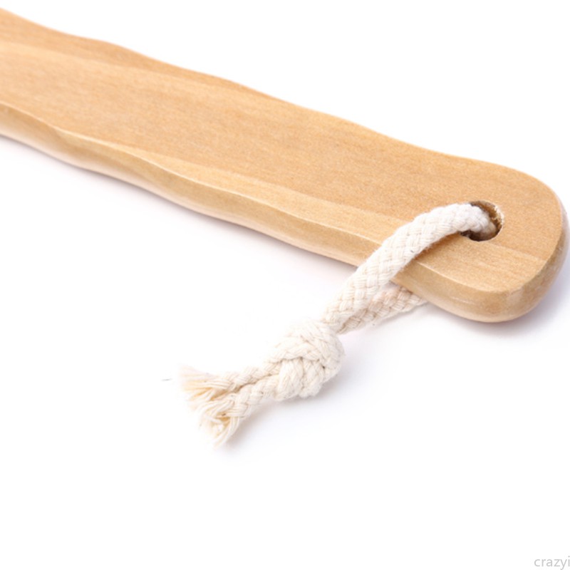 Natural Wooden Bristle Long Handle Bath Back Body Brush Shower Skin Scrub