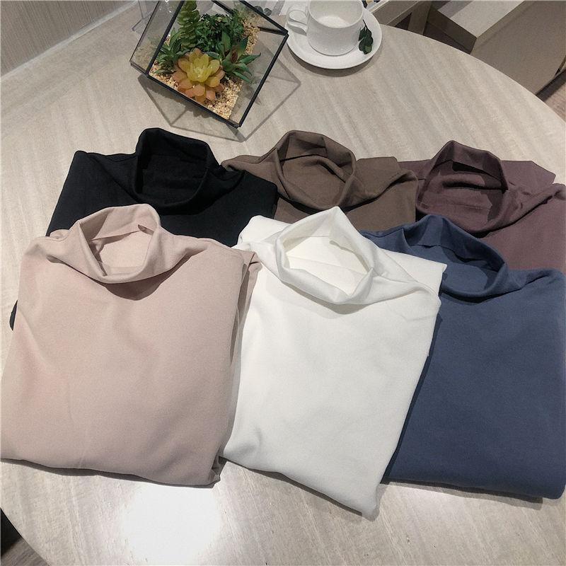 Áo thun tay dài mùa thu phong cách công sở Hàn Quốc cho nữ