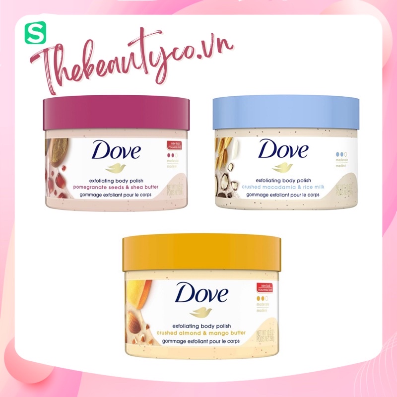 Tẩy tế bào chết Dove Crushed Exfoliating Body Polish