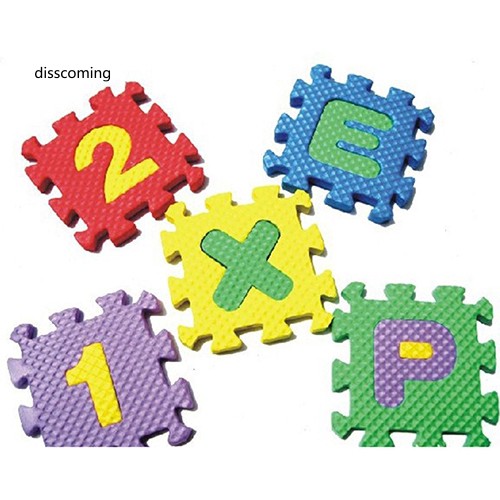 Set 36 tấm đệm ghép hình chữ và số cho trẻ nhỏ