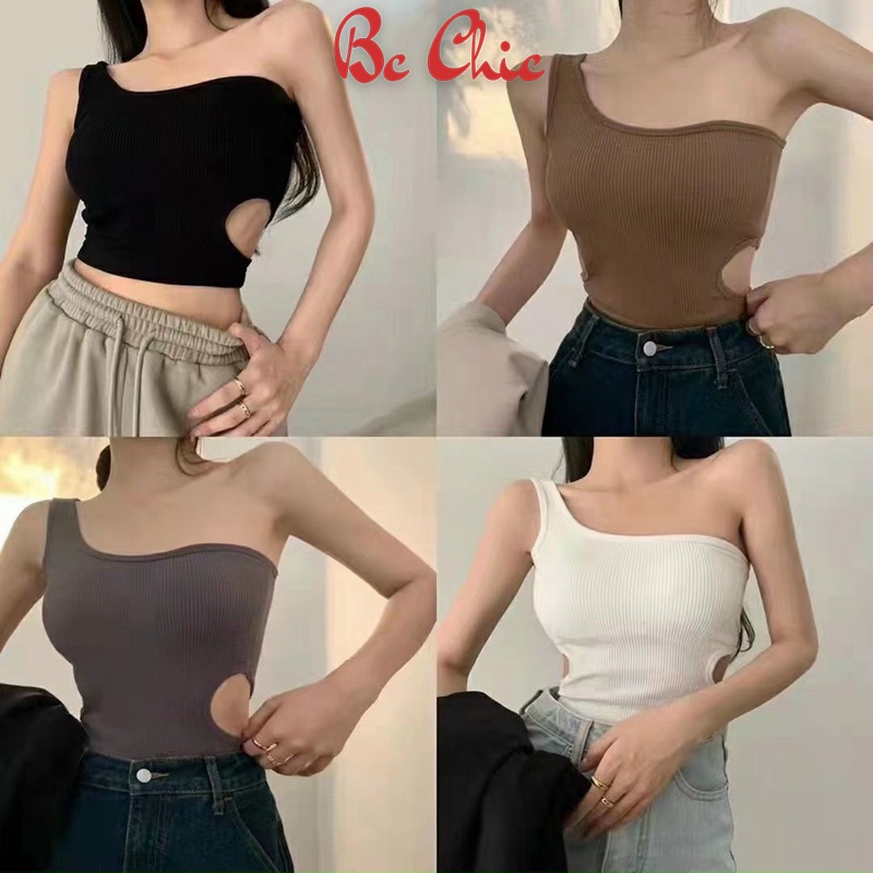 Áo Nữ thiết kế 1 Vai Chéo Dây khoét eo không gọng nâng ngực co giãn cao cấp mã Bra B1823 BC_CHIC LINGERIE