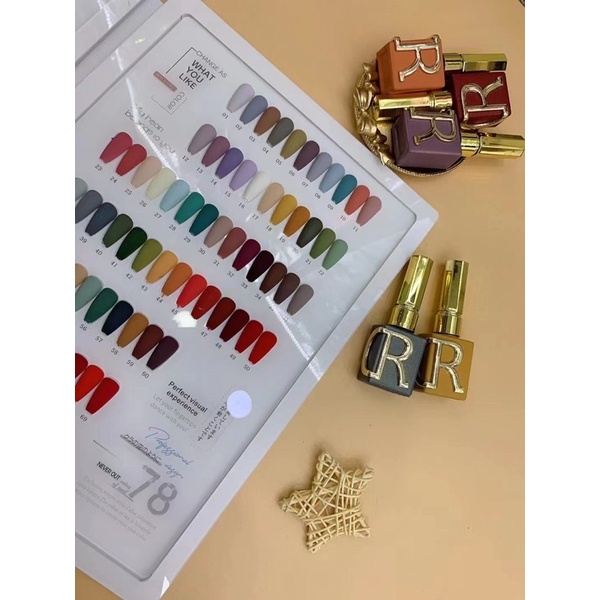 set sơn gel 78 màu hàn quốc màu chuẩn tặng kèm bảng màu huaxi