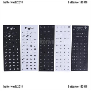 Miếng Dán Bàn Phím laptop Màu Trắng Đen Hình Chữ Tiếng Anh