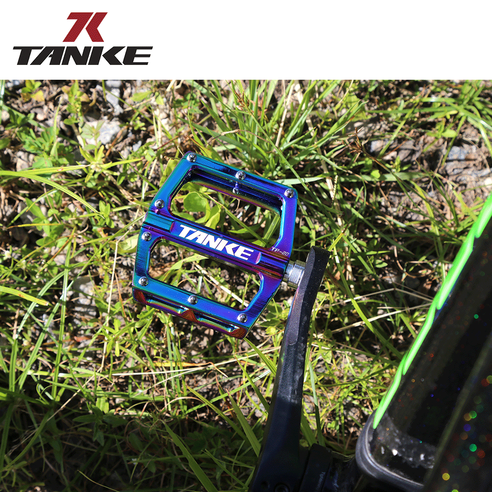 TANKE TP-20  Bàn đạp xe đạp hợp kim nhôm cực nhẹ chống trượt thiết kế rỗng màu sắc tùy chọn cho xe đạp địa hình leo núi