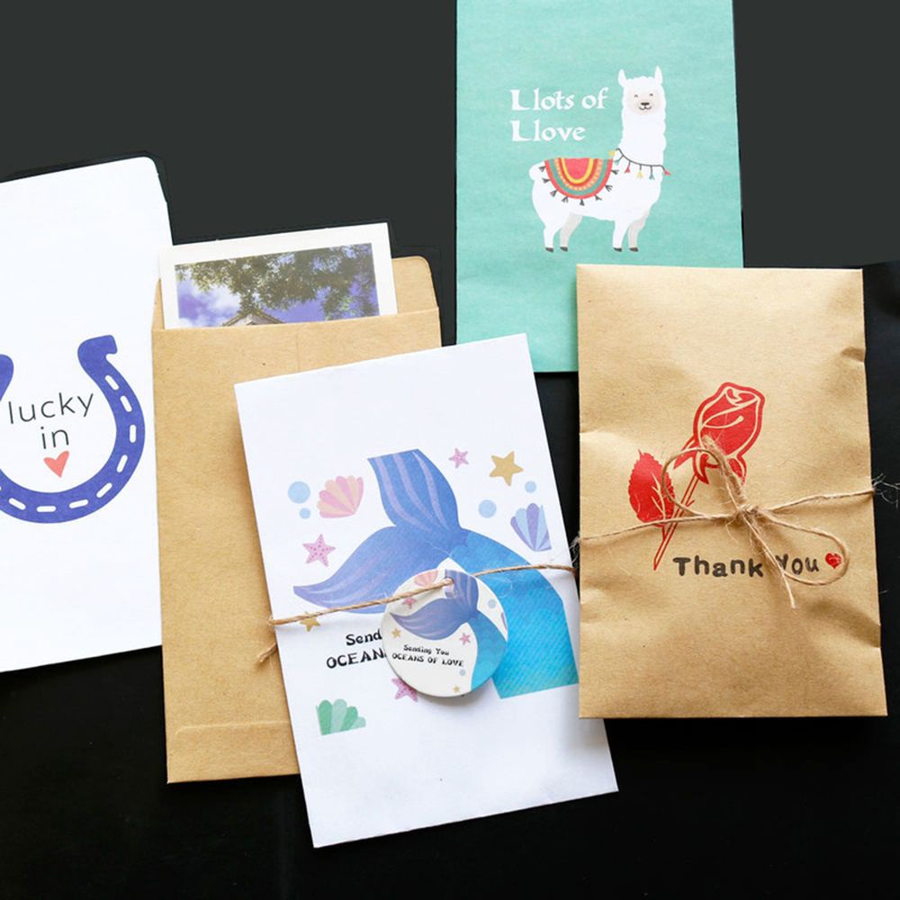 Daphne Set 50 Túi Giấy Kraft Đựng Bánh Kẹo / Quà Tặng / Quà Tặng / Tiệc Cưới Mini In Chữ Thank You