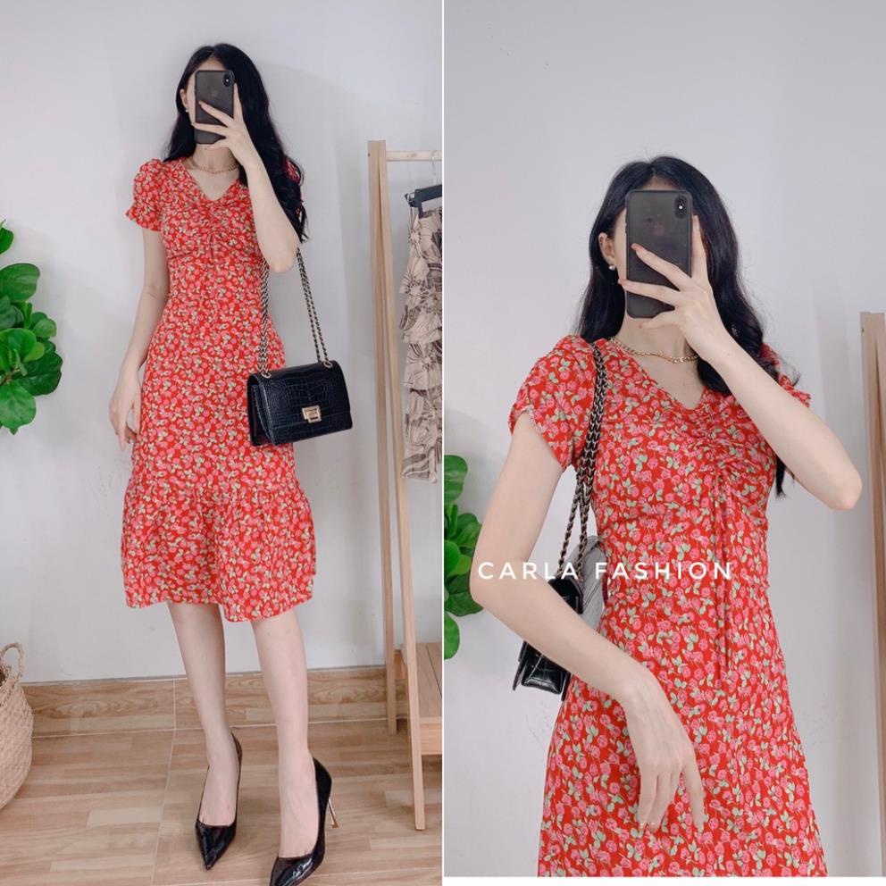 Váy hoa nhí đuôi cá vintage CARLA _V12