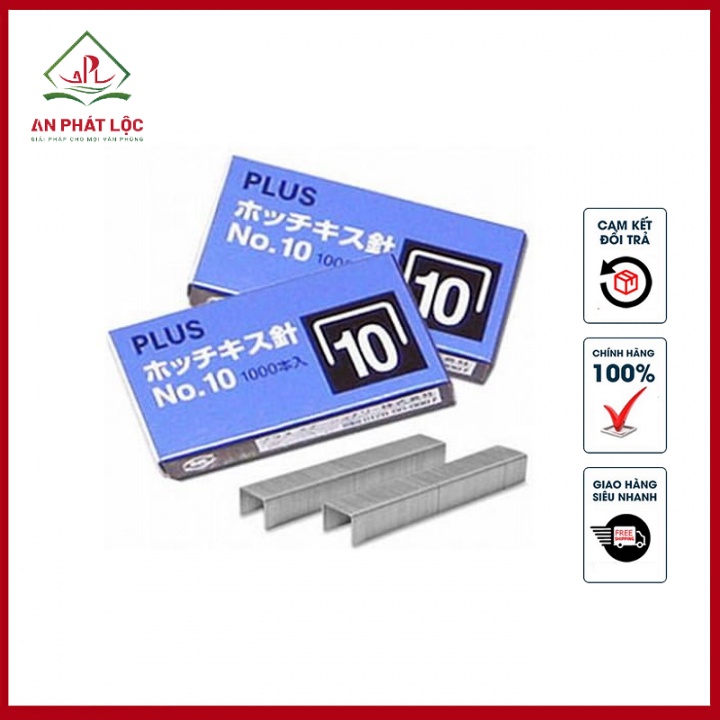 Combo 20 Hộp Kim Bấm Plus Số 10, Ghim Bấm Giấy, Ruột Ghim, Châm Ghim