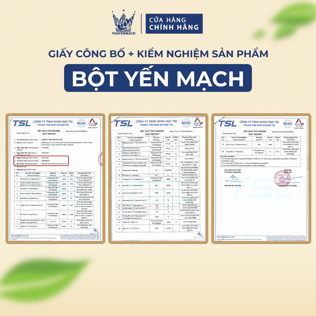 Bột Yến mạch tươi orgranic VUA YẾN MẠCH nguyên chất nhập khẩu Úc chuyên dùng nấu cháo yến mạch, ăn kiêng 500gr