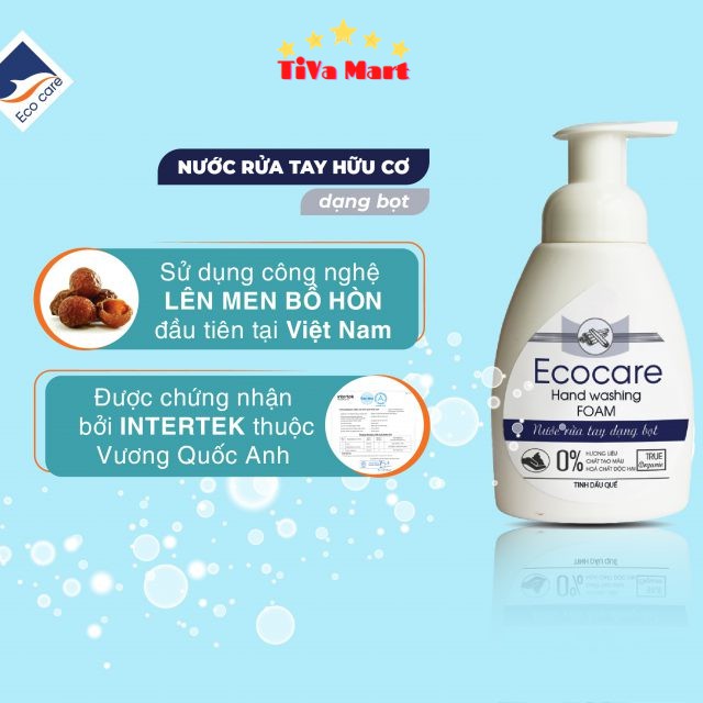 [Chính Hãng] Nước Rửa Tay Hữu Cơ Bồ Hòn Và Tinh Dầu Thiên Nhiên An Toàn Cho Da Nhạy Cảm ECOCARE _TiVa Mart | BigBuy360 - bigbuy360.vn
