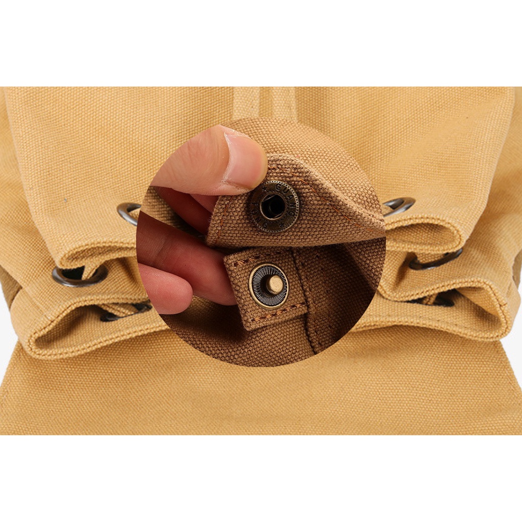 Balo Vải Bố Polyester Canvas Cao Cấp JUST CAMELLIA JA018 thời trang du lịch cặp đi học laptop nam nữ unisexj