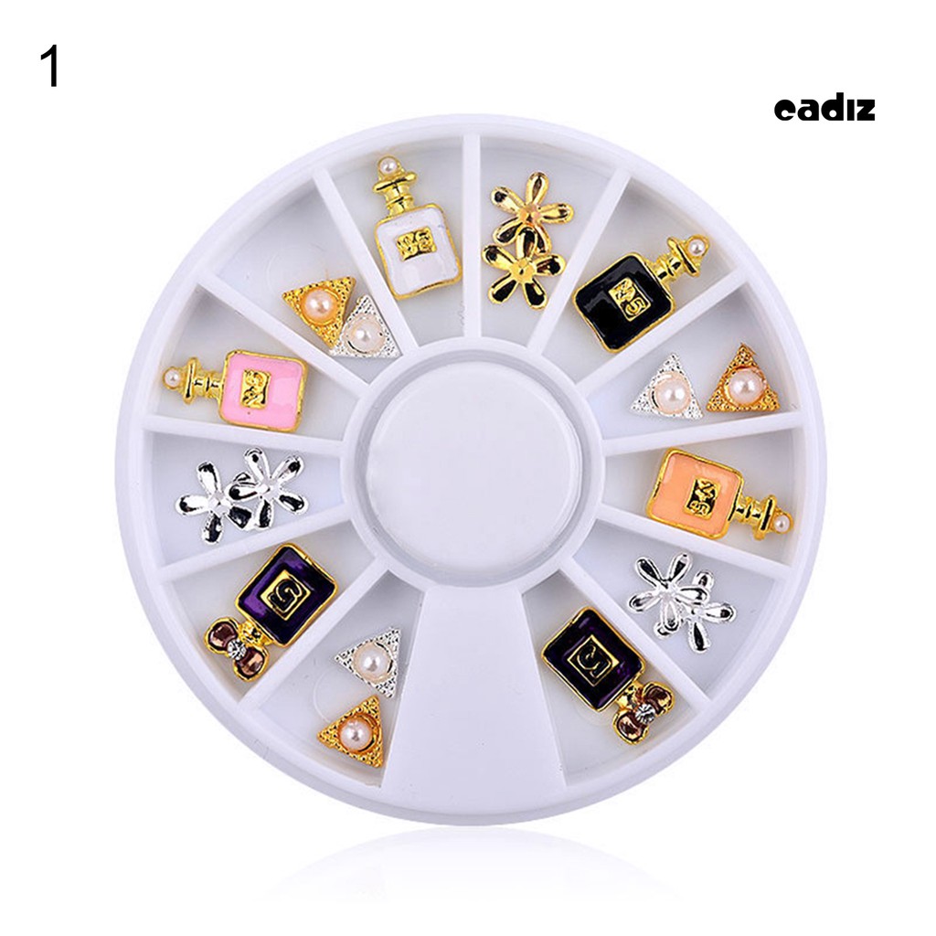 Hộp kim cương nhân tạo 3D trang trí móng tay