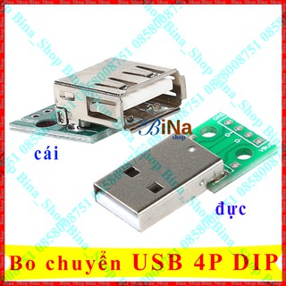 Bo chuyển usb đực/cái 4p dip