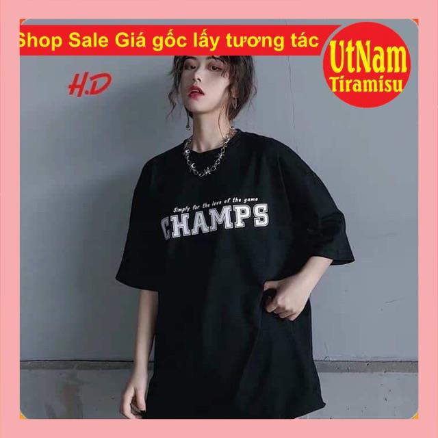 Áo phông Champs 🦋unisex form rộng tay lỡ oversize  Hoạt hình Hot trend [freeship]