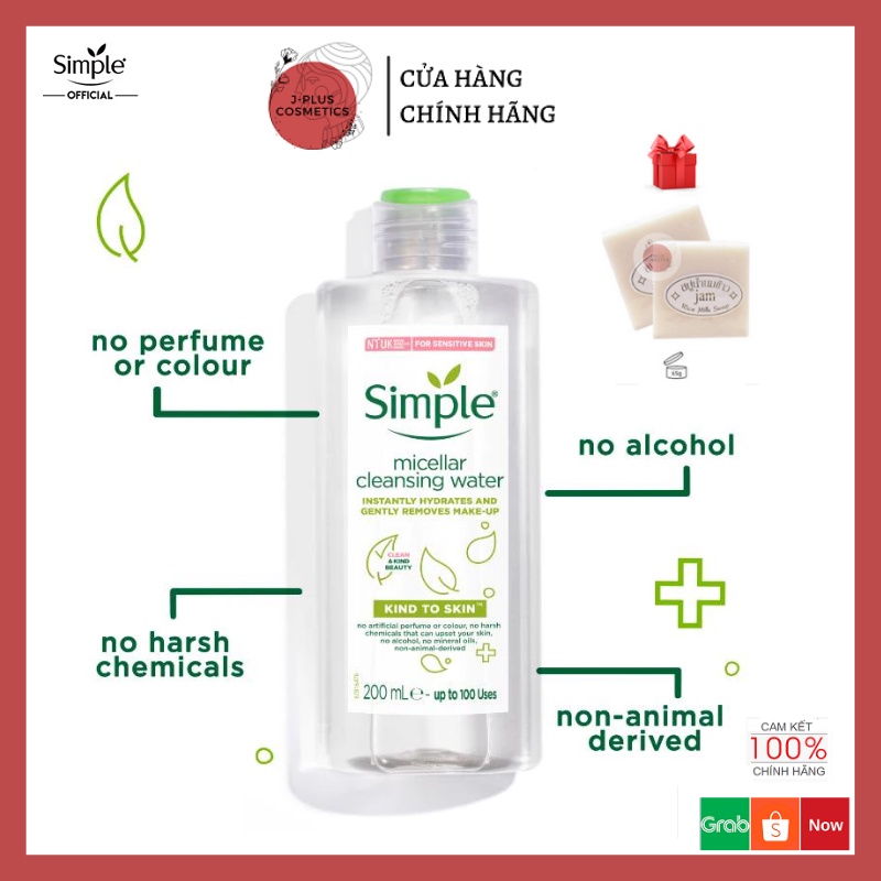 Nước Tẩy Trang Simple Kind To Skin Cleansing Micellar Water 200ml