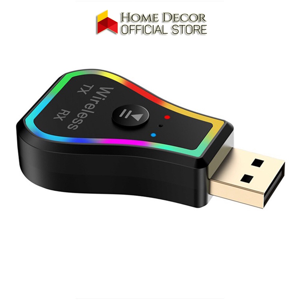 Bộ Thu Phát Âm Thanh Không Dây Bluetooth 5.0 Cho Xe Ô Tô Máy Tính, TV Đèn LED RGB Bluetooth TR31 HOMESTORE