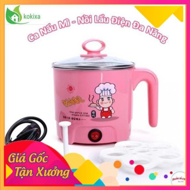 [HOT] [NẤU NHANH] Ca Nấu Mì - Nồi Lẩu Điện Mini Đa Năng Siêu Tốc 18cm[BẢO HÀNH 12 THÁNG] [UYTIN]