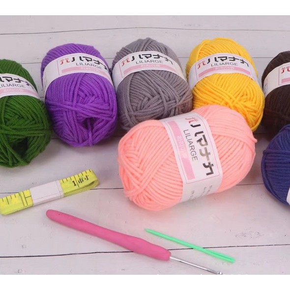 Cuộn 25G Len Milk Cotton Hàn Quốc Dùng Đan Móc Áo Len, Mũ Len, Nón Len