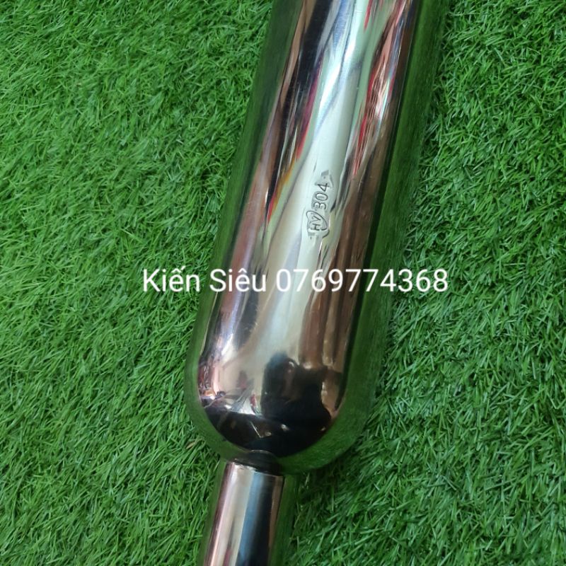 Lon pô cổ chai inox 304 phù hợp GN125, GD110,Husky125,CG125,