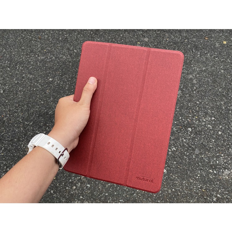 Bao da sợi vải Mutural cho iPad Gen 10 9 8 7 10.2 Air 5 4 10.9 inch 2020 Pro 11 2021 2020 có khay bút