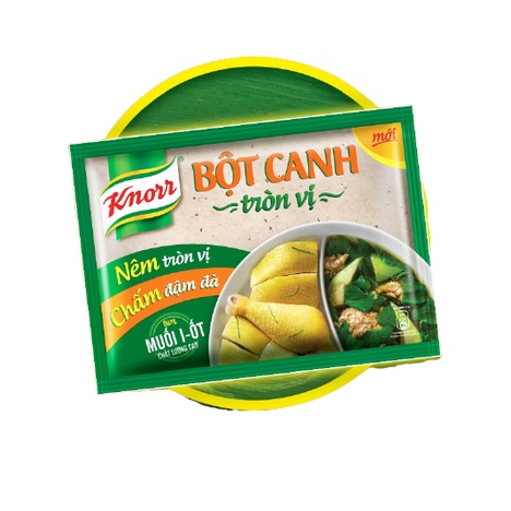 Bột Canh Knorr Tròn Vị Sử Dụng Muối I-Ot Chất Lượng Gói 190g