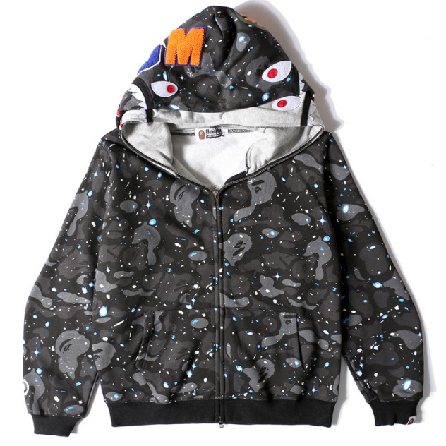 BAPE A BATHING APE Áo Khoác Có Nón Khóa Kéo Họa Tiết Rằn Ri Thời Trang | BigBuy360 - bigbuy360.vn