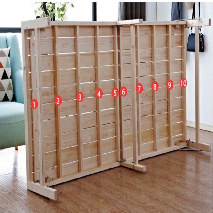 RE0557 Giường gỗ thông gấp gọn 100x195cm tặng nệm gối - Giường xếp gỗ thông