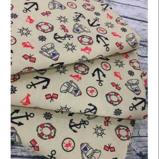 Vải bố - Vải bố dày họa tiết ( hình mỏ neo-phao)