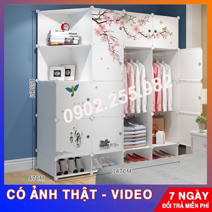 [RẺ NHẤT SHOPEE] TỦ NHỰA LẮP GHÉP 16 Ô + 4 GIÀY THÂN HỒNG - CỬA MẶT CƯỜI NGỘ NGHĨNH ĐỂ ĐỒ ĐA NĂNG THÔNG MINH sâu 47cm