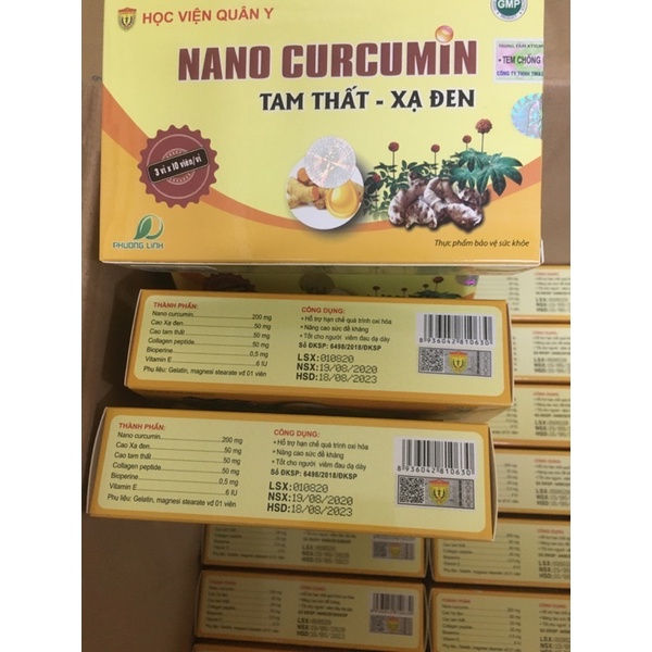 Nano curcumin tam thất xạ đen