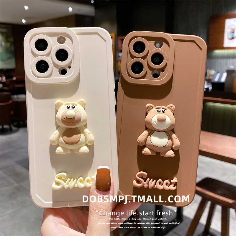 Ốp điện thoại mẫu gấu 3D thích hợp cho IPhone 13 13Pro Max 12 12Pro Max 11 11Pro Max X Xsmax Xr 8 7Plus