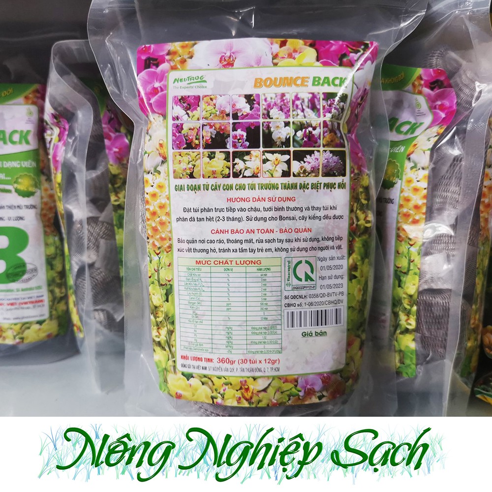Phân bón BOUNCE BACK - PHÂN HỮU CƠ ĐẬM ĐẶC CỦA ÚC DẠNG TÚI LƯỚI, Phân tan chậm hữu cơ