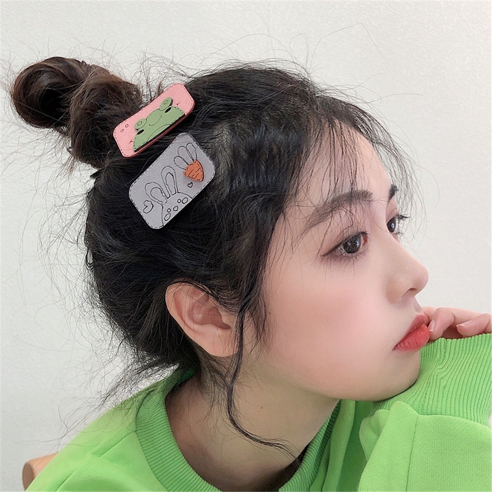 1 Miếng Dán Tóc Nữ Hình Hoạt Hình Dễ Thương