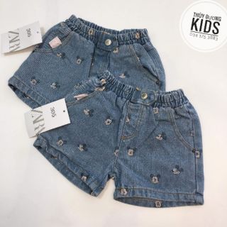 Quần short bò Zara mickey dư xịn cho bé trai, bé gái dư xịn