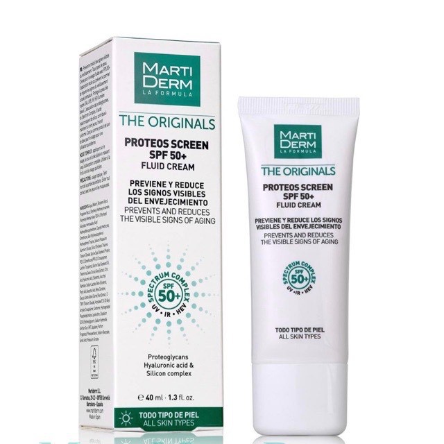 [ Tặng Sữa Rửa Mặt ] Kem Chống Nắng Phổ Rộng Martiderm The Originals Proteos Screen SPF50+ Sáng Da Ngừa Lão Hóa