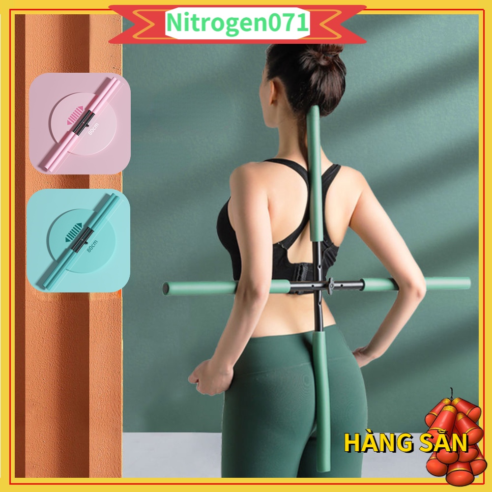 Thanh Tập Chống Gù Lưng, Gậy Tập Yoga Chống Gù Lưng Bằng Thép Không Gỉ - có thể điều chỉnh Nitrogen071