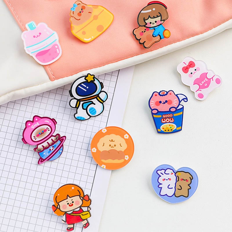 Trâm Cài Áo Hình Hoạt Hình Dễ Thương