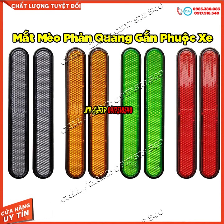 🥇 Mắt Mèo Phản Quang Dán Phuộc Xe Máy ( Giá 1 Cặp ) 🥇