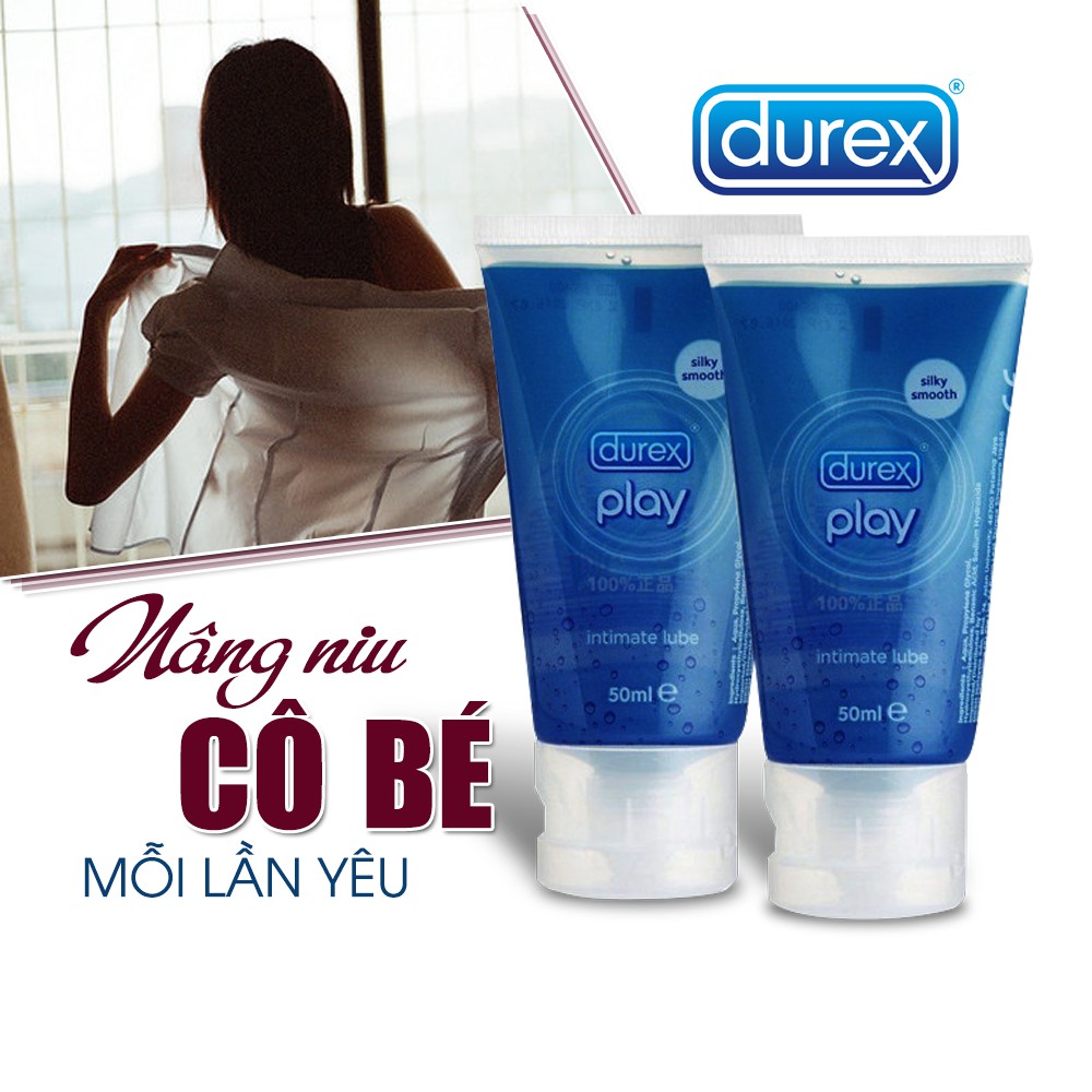 Combo 2 Gel Bôi Trơn Âm Đạo Durex Play 50ml, Chiết Xuất 100% Từ Lô Hội Giúp Tăng Độ Ẩm Tự Nhiên, Khoái Cảm Dâng Trào