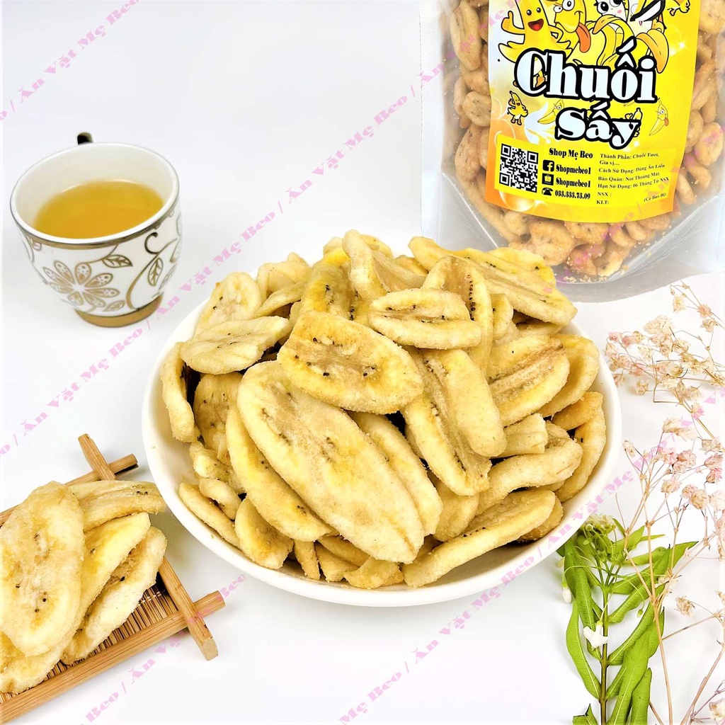 1Kg Chuối Sấy Giòn Nguyên Miếng